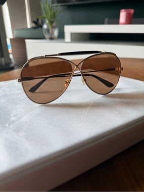 Tom Ford Women’s Aviator Sunglasses in Brown